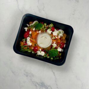 Griekse couscous salade met feta & zoete aardappel