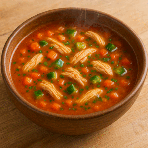 Chicken minestrone soep