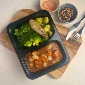 Rundsstoofvlees met knolselderpuree & spruitjes