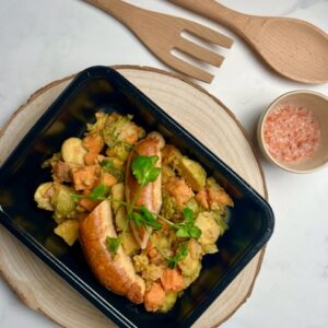 Winterse hutsepot met zoete aardappel & boerenworst