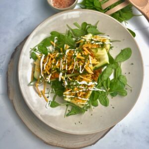 Opgevulde courgette met mediterraans kippengehakt