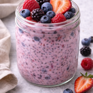 Chia proteïne yoghurt met bosvruchten & goji granola