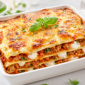 Lasagne ReFresh met kippengehakt & bloemkool-kaassaus