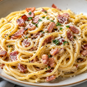 Pasta Carbonara met fijne kruiden