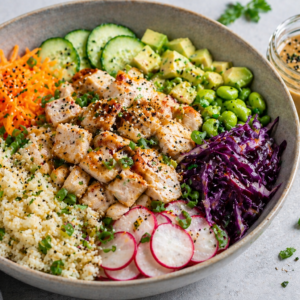 Pokébowl met kip & bloemkoolrijst