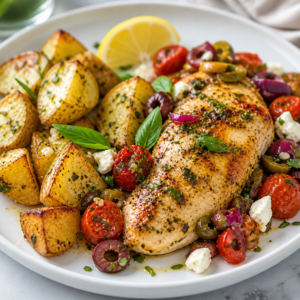 Mediterraanse kip met ovenaardappel