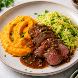 Ardeens haasje met wortelpuree & spitskool