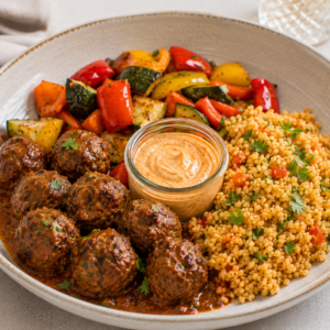 Marokkaanse lamsballetjes met bulgur & harissayoghurt
